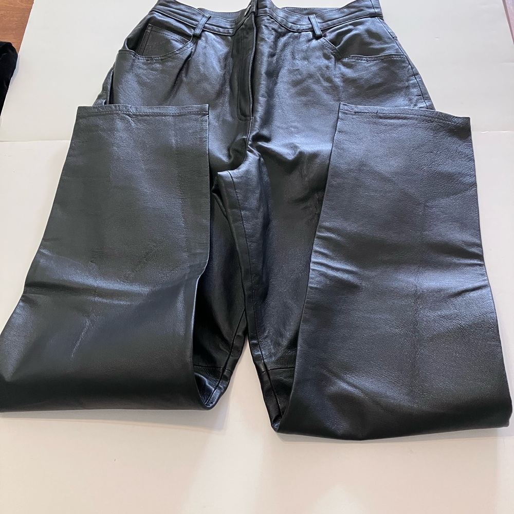 Forenza woman’s black leather jeans